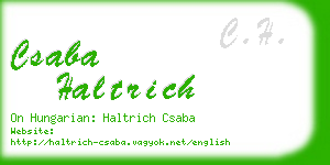 csaba haltrich business card